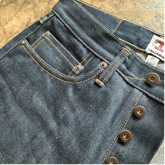 NWT Tellason Ankara Straight Leg White Oak Cone Selvedge Denim 12.5oz 28x30 New - Picture 6 of 15